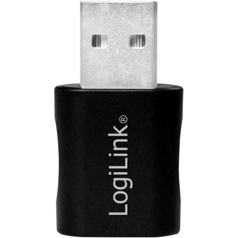 Logilink UA0299 USB 2.0 Adapter, Audio, USB-A/M to 3.5mm 4-Pin/F, black - 2